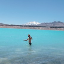 Testing the temperature of the water, maybe 5°C?